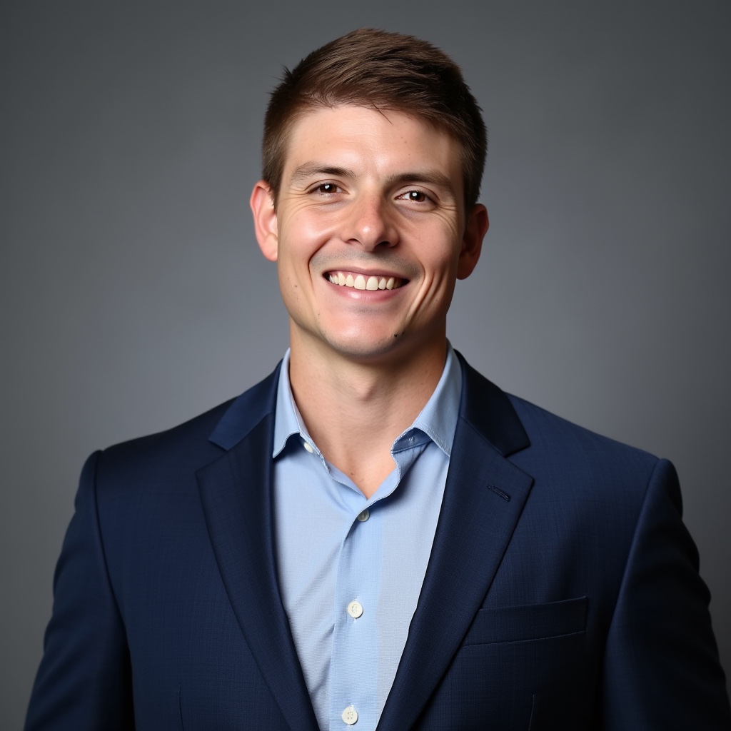 AI headshot: corporate suit studio